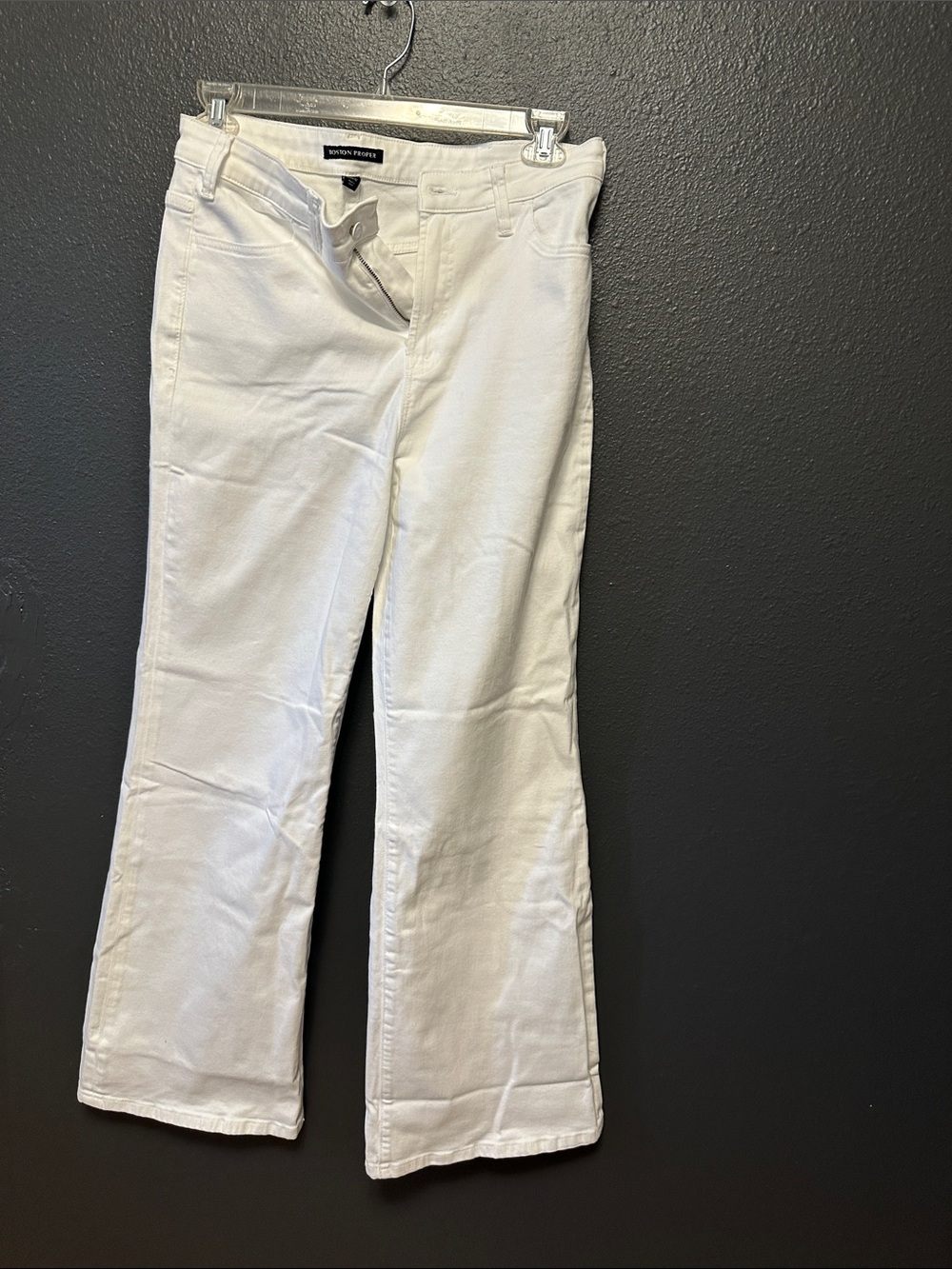 Boston Proper White Bootcut Jeans